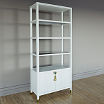 Стеллаж со стеклянными полками Elsa Dreams White варинант исполнения - 1 | Loft Concept в Барнауле