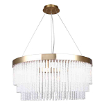 Люстра подвесная со стеклянными подвесками в виде перекрученных трубочек Nembus варинант исполнения - 1 | Loft Concept в Барнауле