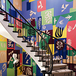 Обои ручная роспись в стиле Арт-деко Jazz Special Colourway on dyed silk with embroidery варинант исполнения - 1 | Loft Concept в Барнауле