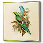 Постер на холсте с изображением птиц и цветов Blooming Birds Poster варинант исполнения - 6 | Loft Concept в Барнауле