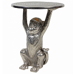 Столик с подстольем в виде обезьянки Bombay Nickel варинант исполнения - 1 | Loft Concept в Барнауле