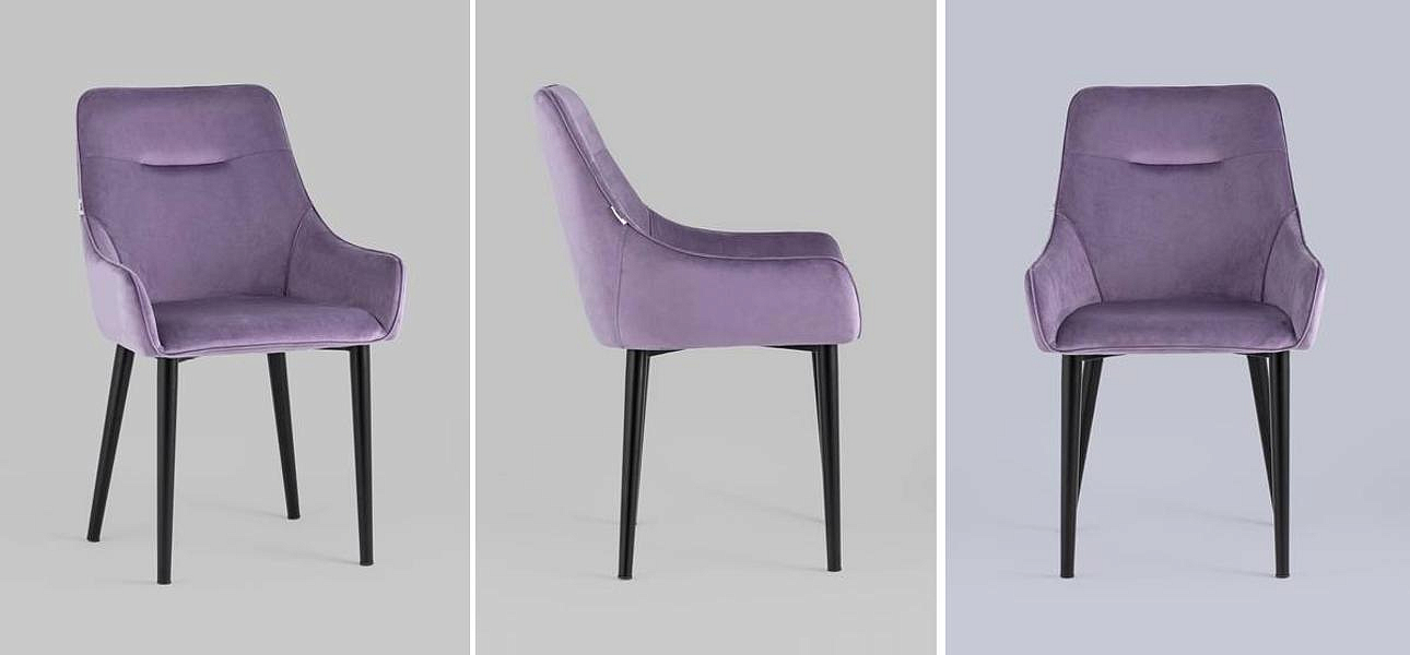 Стул Joan Chair Сиреневый Велюр Стул Joan Chair Сиреневый Велюр - Loft-Concept в Барнауле
