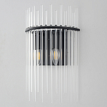 Бра со стеклянными прозрачными трубками и черным металлическим каркасом Nembus варинант исполнения - 3 | Loft Concept в Барнауле