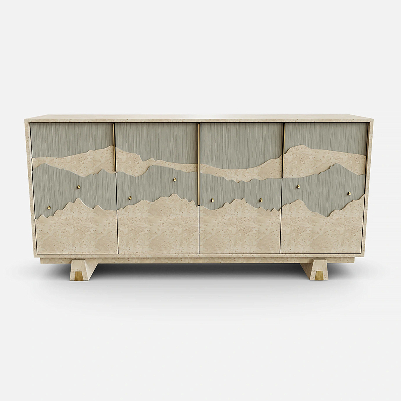 Буфет Okinawa Taupe Large Бежевый Серый Золотой в Барнауле | Loft Concept 