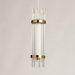 Подвесной светильник с цилиндрическим плафоном из прозрачных стеклянных трубок Nembus варинант исполнения - 3 | Loft Concept в Барнауле