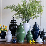 Ваза с крышкой однотонная Высота 31 см Chinoiserie Ceramics варинант исполнения - 4 | Loft Concept в Барнауле