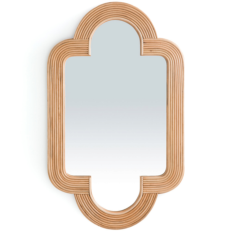 Зеркало Wicrer Furniture с каркасом из ротанга Бежевый Зеркало Wicrer Furniture с каркасом из ротанга Бежевый в Барнауле | Loft Concept