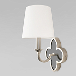 Бра с белым текстильным абажуром и фигурным основанием с зеркальной вставкой Vitorino варинант исполнения - 20 | Loft Concept в Барнауле