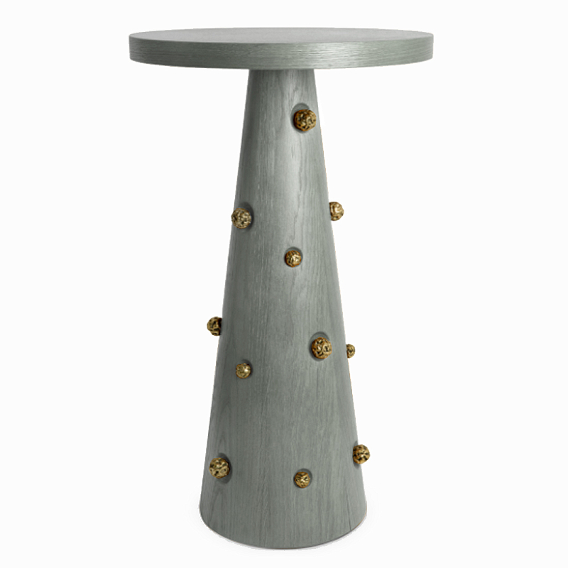 Приставной столик Okinawa Taupe Side table Серый Золотой в Барнауле | Loft Concept 