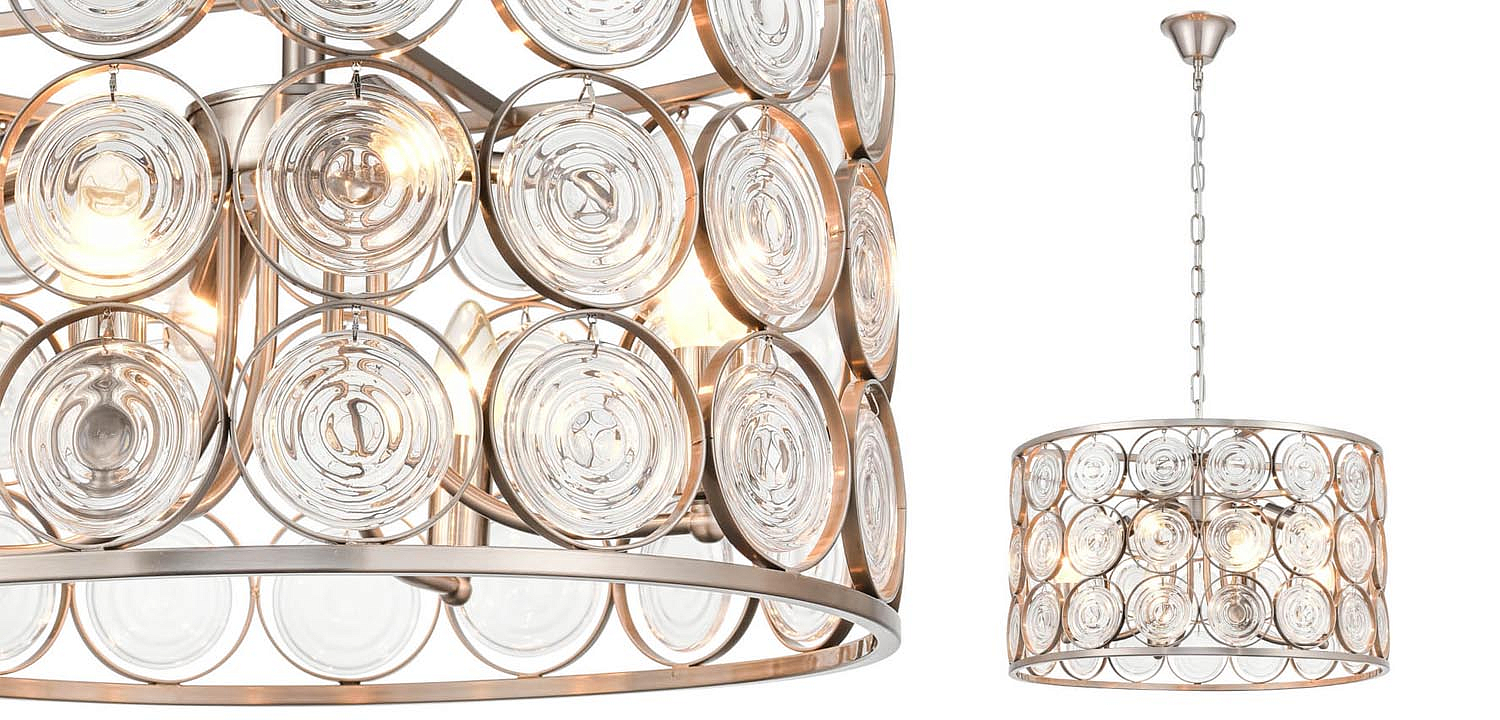 Люстра Edalina Chandelier nickel satin 50 Люстра Edalina Chandelier nickel satin 50 - Loft-Concept в Барнауле
