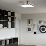 Потолочный светильник квадратный с гофрированным абажуром цвета графит Millennium варинант исполнения - 3 | Loft Concept в Барнауле