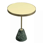 Кофейный столик с круглой зеркальной столешницей и мраморным основанием Stable Base варинант исполнения - 1 | Loft Concept в Барнауле