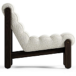 Кресло с деревянным каркасом и обивкой из белой ткани букле Medieval Furniture варинант исполнения - 4 | Loft Concept в Барнауле