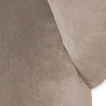 Барный стул со спинкой и металлической подставкой на 4-х деревянных ножках Бежевый Велюр Vendramin Chair варинант исполнения - 4 | Loft Concept в Барнауле