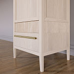 Узкий Шкаф Primo с 2 выдвижными ящиками Светлый дуб варинант исполнения - 4 | Loft Concept в Барнауле