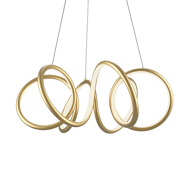 Люстра подвесная Curve 3000-4000К Черный Латунь в Барнауле | Loft Concept 