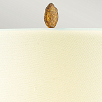 Настольная лампа с кремовым льняным цилиндрическим абажуром и ножкой в форме золотистой ветки Gilded Nola варинант исполнения - 2 | Loft Concept в Барнауле