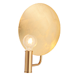 Бра с золотым круглым отражателем и открытой лампой Sun Glow Disc варинант исполнения - 3 | Loft Concept в Барнауле