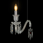 Подвесной светильник стеклянный в виде канделябра Curved Glass Chandelier варинант исполнения - 6 | Loft Concept в Барнауле