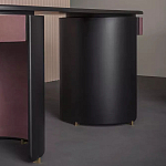 Дизайнерский письменный стол овальной формы с 2-мя выдвижными ящиками по бокам Parsec варинант исполнения - 2 | Loft Concept в Барнауле