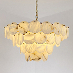 Люстра подвесная четырехъярусная с подвесками в форме дисков Cryptocrystalline Stone варинант исполнения - 6 | Loft Concept в Барнауле