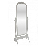 Зеркало напольное белое из массива бука с легкими потертостями White Provence варинант исполнения - 1 | Loft Concept в Барнауле