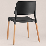 Пластиковый стул на ножках из массива бука Ferret Black 4 шт варинант исполнения - 5 | Loft Concept в Барнауле