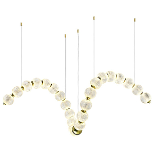 Светодиодная люстра Crystal Globule Spiral Золото