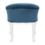 Кресло низкое в стиле прованс Louis French Armchair white and blue velour варинант исполнения - 2 | Loft Concept в Барнауле