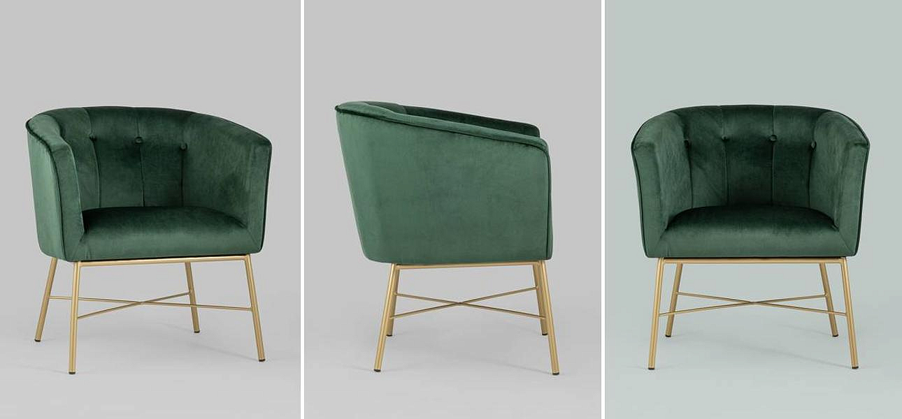Кресло Mabel велюр цвет изумрудный Кресло Mabel велюр цвет изумрудный - Loft-Concept в Барнауле