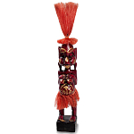 Деревянная декоративная статуэтка Asmat Red Straw Headdress Statuette Red варинант исполнения - 1 | Loft Concept в Барнауле