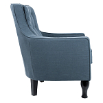Кресло с мягкой обивкой из льна на 4-х ножках из массива березы Scarlett Armchair blue варинант исполнения - 1 | Loft Concept в Барнауле