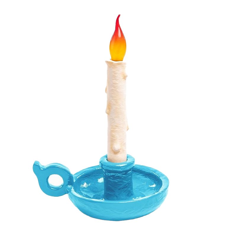 Настольная лампа Seletti Bugia light blue Белый Голубой Настольная лампа Seletti Bugia light blue Белый Голубой в Барнауле | Loft Concept