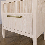 Прикроватная Тумбочка Primo с двумя ящиками Светлый дуб варинант исполнения - 3 | Loft Concept в Барнауле