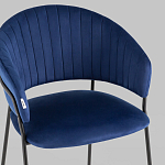 Стул в велюре синего цвета Horizon варинант исполнения - 7 | Loft Concept в Барнауле