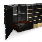 Дизайнерский комод в сочетании черного и золотого цвета Nubian варинант исполнения - 2 | Loft Concept в Барнауле