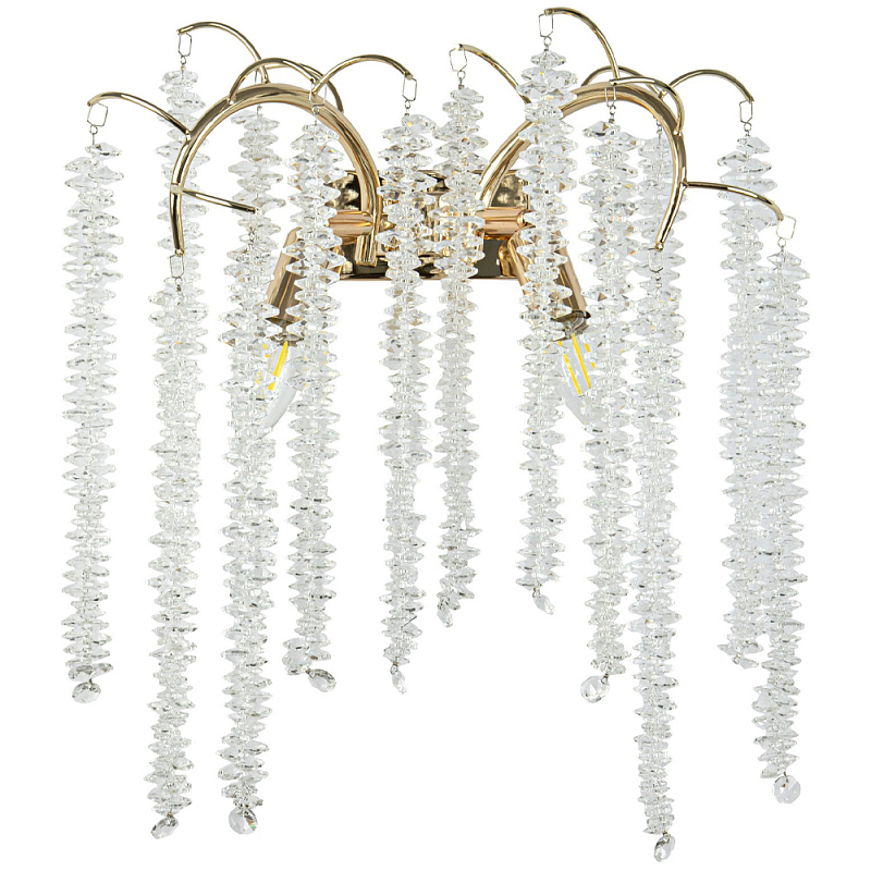 Бра с хрустальными подвесками Bunch of Crystal Berries Gold Wall Lamp Золотой Прозрачный Бра с хрустальными подвесками Bunch of Crystal Berries Gold Wall Lamp Золотой Прозрачный в Барнауле | Loft Concept