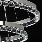 Люстра с тремя кольцами цвета хром и прозрачными хрустальными шарами по периметру Sacramento Transparent Balls Chandelier варинант исполнения - 7 | Loft Concept в Барнауле