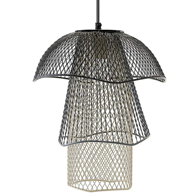 Подвесной светильник Black Grey Mesh Tube Lampshade Hanging Lamp Черный Серый Бежевый Подвесной светильник Black Grey Mesh Tube Lampshade Hanging Lamp Черный Серый Бежевый в Барнауле | Loft Concept