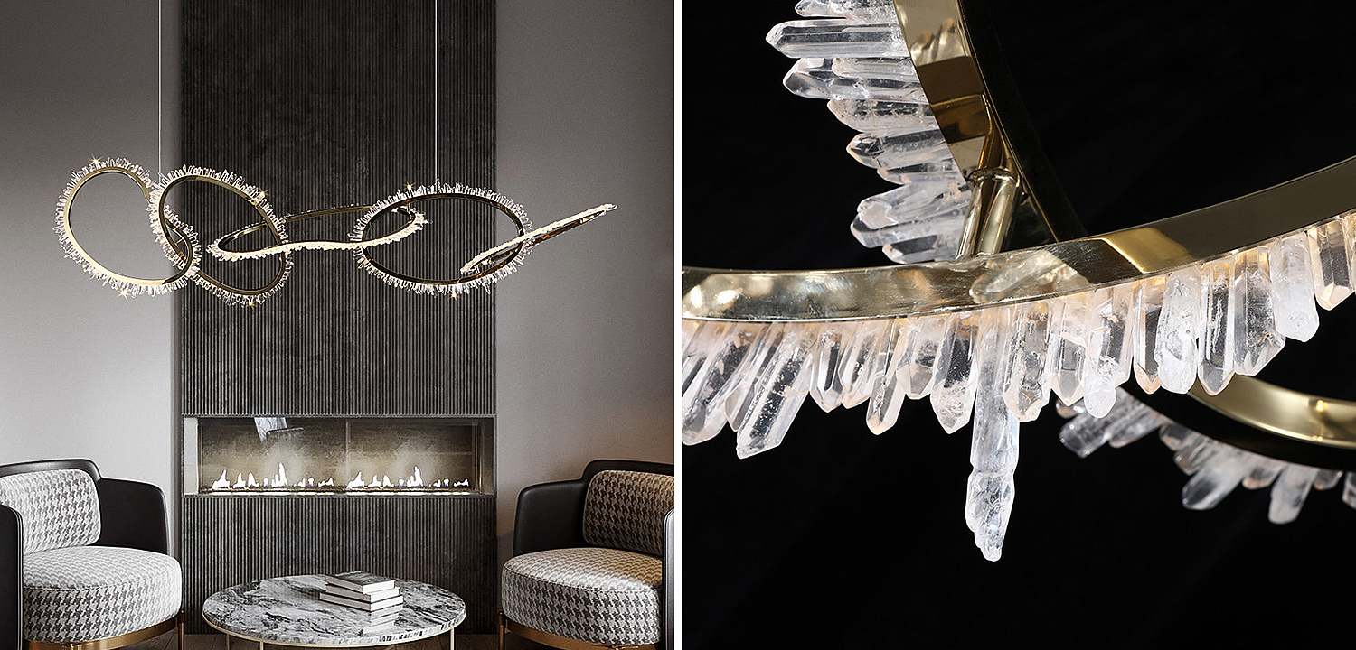 Люстра Chain Quartz Rings Crystal Chandelier Люстра Chain Quartz Rings Crystal Chandelier - Loft-Concept в Барнауле