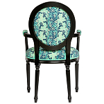 Стул из натурального бука с подлокотниками Ikat Pattern бирюзовый варинант исполнения - 2 | Loft Concept в Барнауле