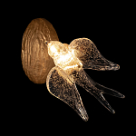 Бра с прозрачной стеклянной фигуркой птички Serip Voa варинант исполнения - 2 | Loft Concept в Барнауле