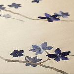 Обои ручная роспись Cherry Tree Original colourway on Stone Ochre dyed silk варинант исполнения - 2 | Loft Concept в Барнауле