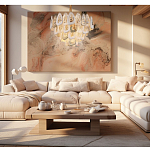 Люстра с многослойными белыми и прозрачными подвесками Character Chandelier варинант исполнения - 3 | Loft Concept в Барнауле