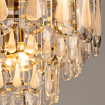 Люстра многоярусная с овальными прозрачными подвесками 36 см Harmonica варинант исполнения - 5 | Loft Concept в Барнауле