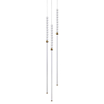 Подвесной светильник с 3-мя вертикальными плафонами и белыми шариками PEARLS Suspension варинант исполнения - 1 | Loft Concept в Барнауле