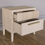 Прикроватная Тумбочка Primo с двумя ящиками Светлый дуб варинант исполнения - 5 | Loft Concept в Барнауле