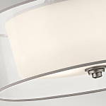 Потолочный светильник с двойным цилиндрическим плафоном из белого стекла и прозрачной органзы Kichler варинант исполнения - 14 | Loft Concept в Барнауле