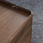 Прикроватный деревянный столик с 2-мя ящиками Moon Walnut Furniture варинант исполнения - 7 | Loft Concept в Барнауле