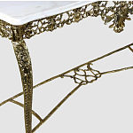 Консоль из бронзы с мраморной прямоугольной столешницей Bronze Console варинант исполнения - 1 | Loft Concept в Барнауле